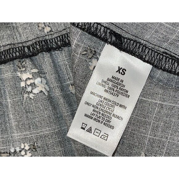 Aeropostale Black Floral Square-Neck Tiered Midi Dress Size XS - Picture 10 of 10